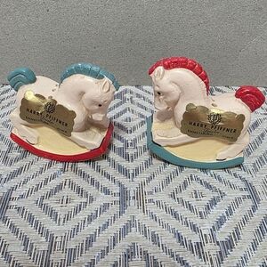 Vintage Chalkware Rocking Horse Salt & Pepper #30
